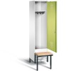 1-person clothing locker with lowered bench frame (Evo)